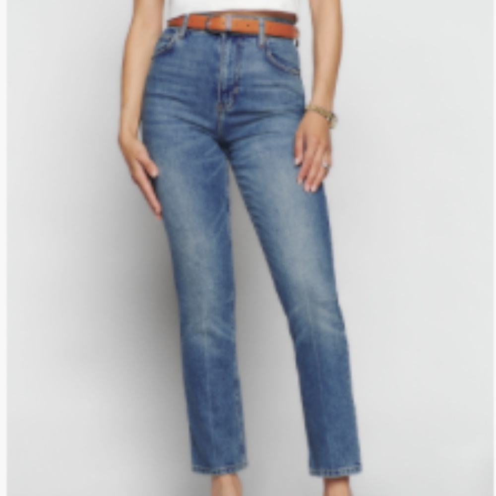 Reformation - Liza Ultra High Rise Straight Cropped Jeans